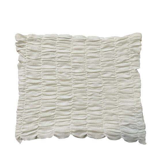 Anthropologie white ruched strapless top size M - Picture 1 of 8